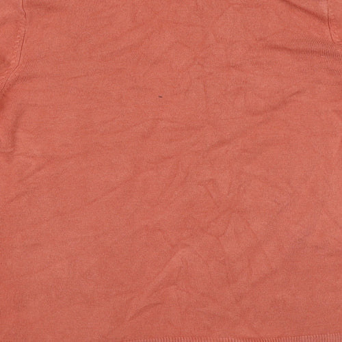 Marks and Spencer Womens Pink V-Neck  Acrylic Cardigan Jumper Size S
