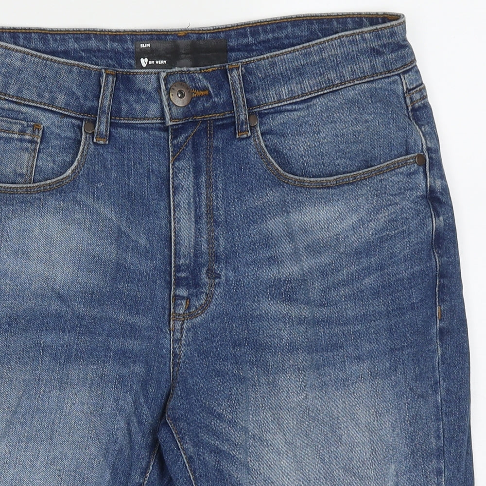 Very Mens Blue  Cotton Bermuda Shorts Size 30 L11 in Regular Button