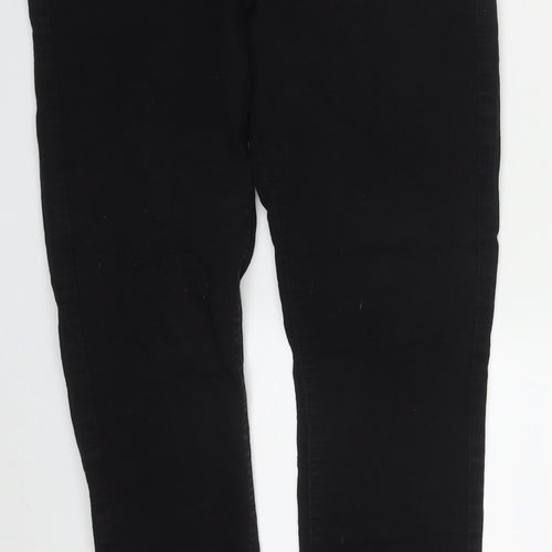 Denim Co Womens Black  Cotton Skinny Jeans Size 14 L26 in Regular Button