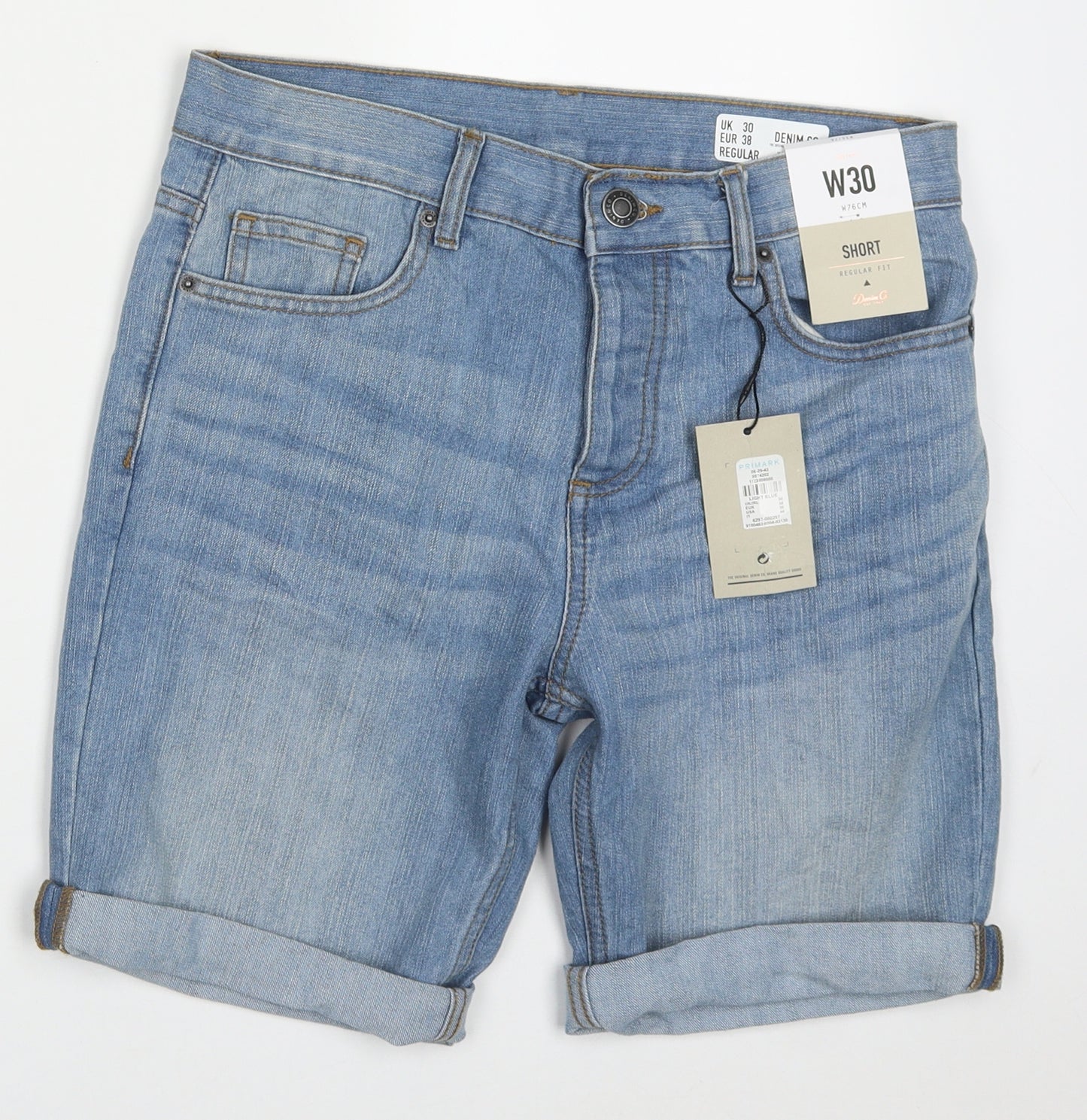 Denim Co Mens Blue  Cotton Bermuda Shorts Size 30 L8 in Regular Button
