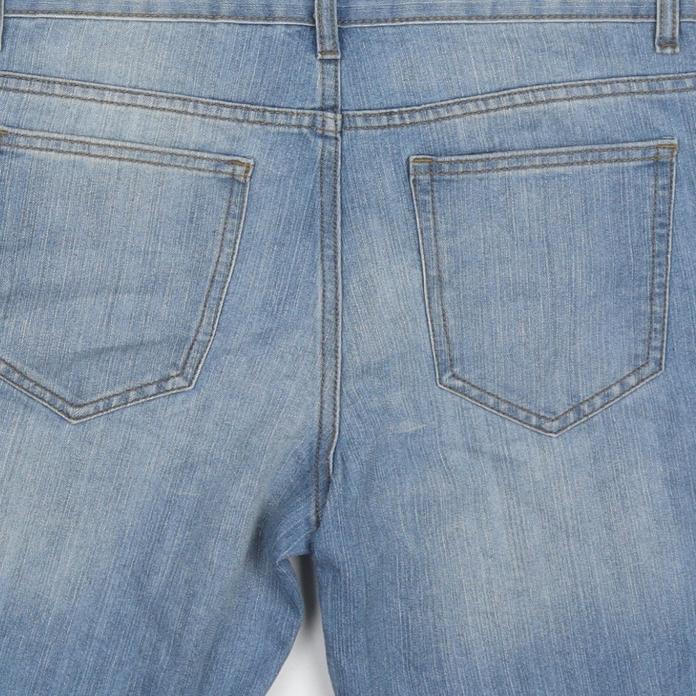 Denim Co Mens Blue  Cotton Bermuda Shorts Size 30 L8 in Regular Button