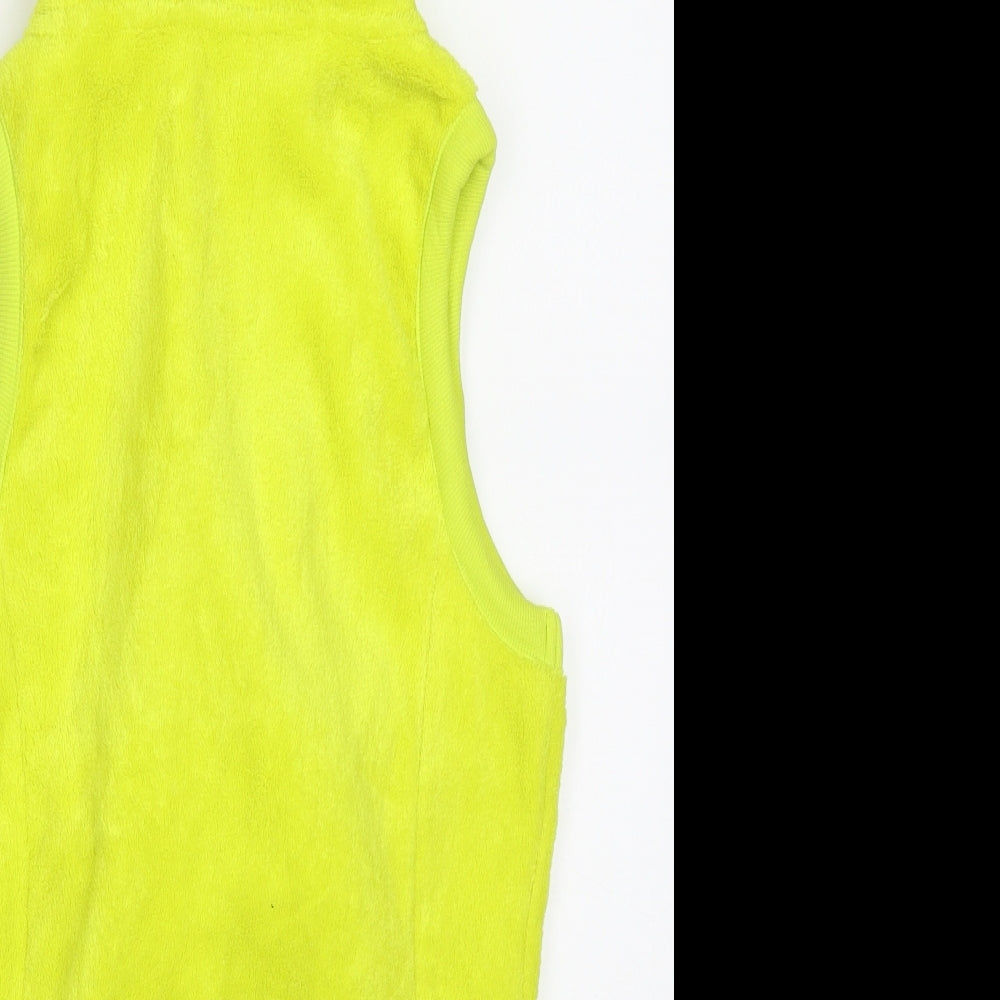 Fresh Made Womens Yellow   Gilet Jacket Size S  Zip