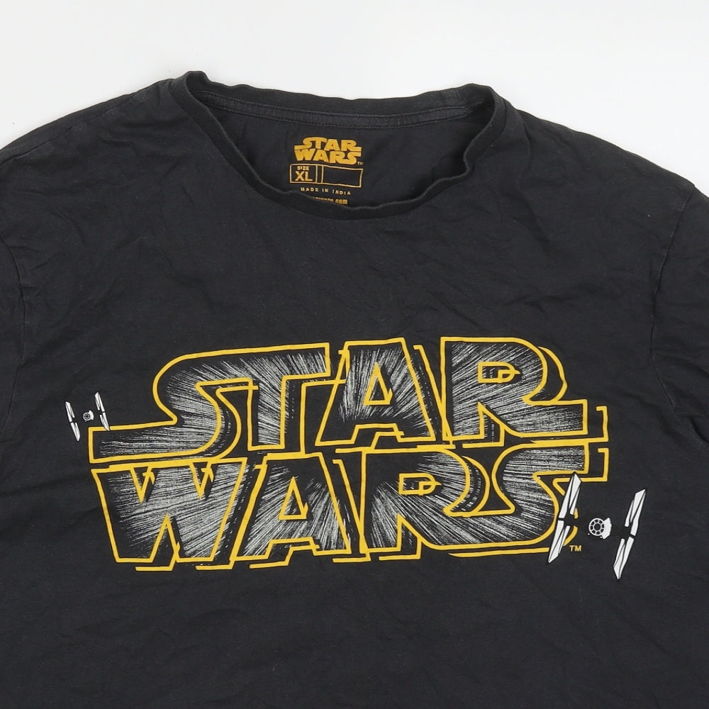 F&F Mens Grey  Cotton  T-Shirt Size XL Crew Neck  - Star Wars
