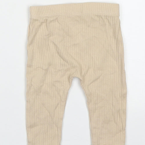 George Girls Beige  Cotton Capri Leggings Size 3-6 Months