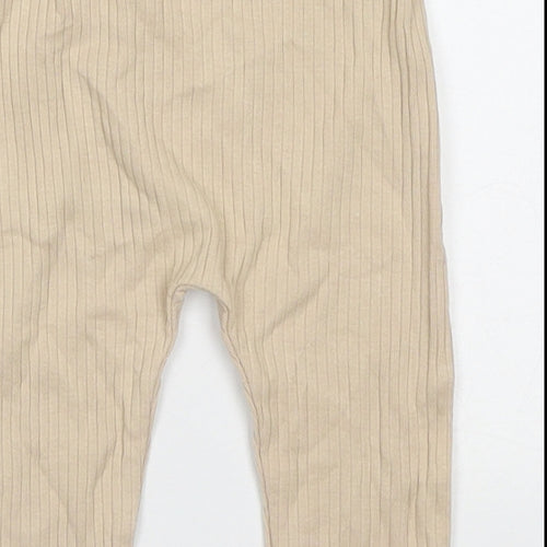 George Girls Beige  Cotton Capri Leggings Size 3-6 Months