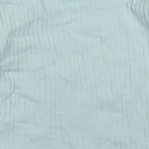 George Girls Blue  Cotton Basic T-Shirt Size 3-6 Months Round Neck Pullover