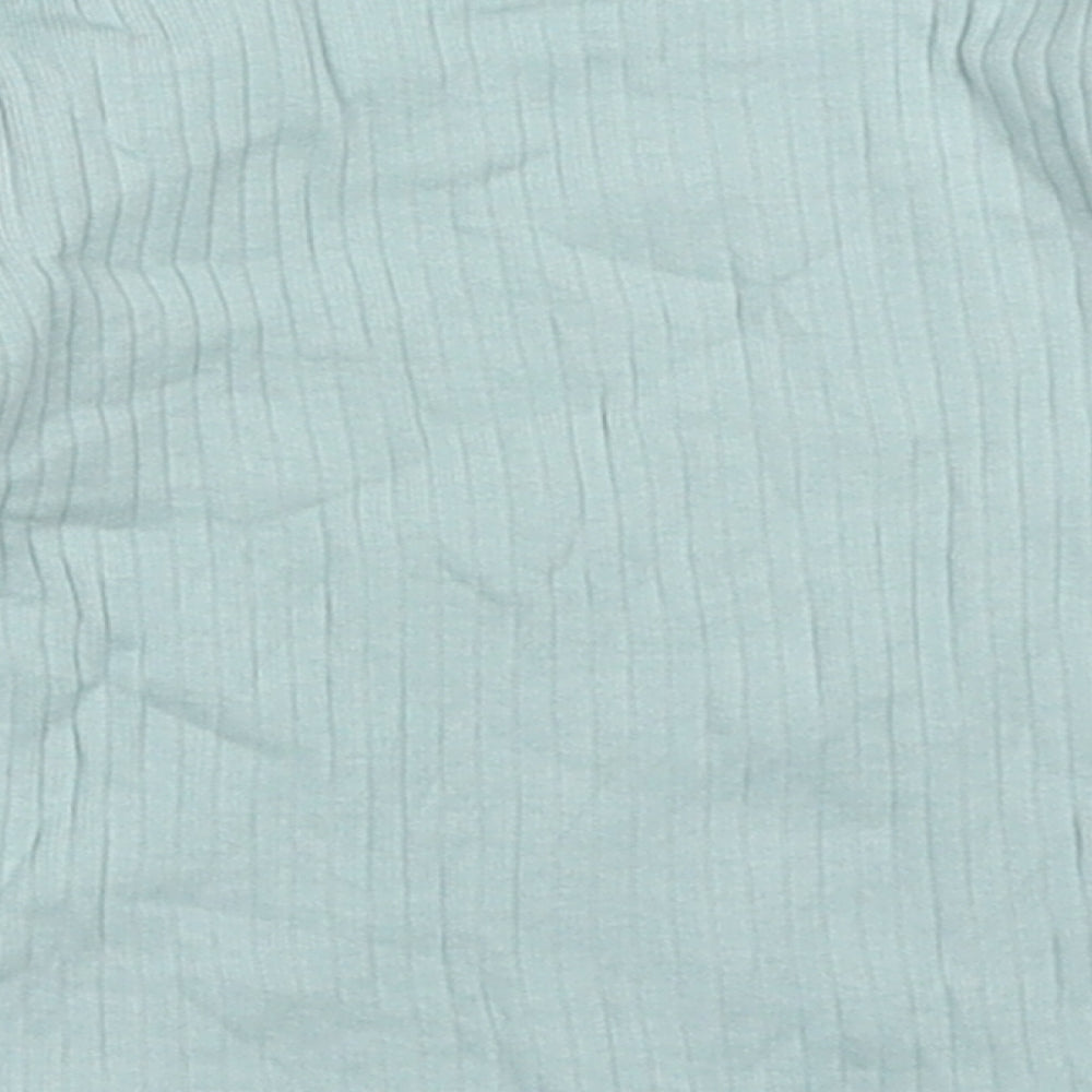George Girls Blue  Cotton Basic T-Shirt Size 3-6 Months Round Neck Pullover