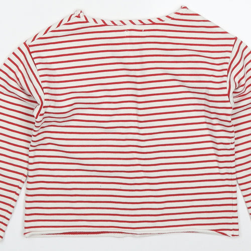 NEXT Girls Red Striped Cotton Pullover Sweatshirt Size 6 Years  Pullover - One Of A Kind