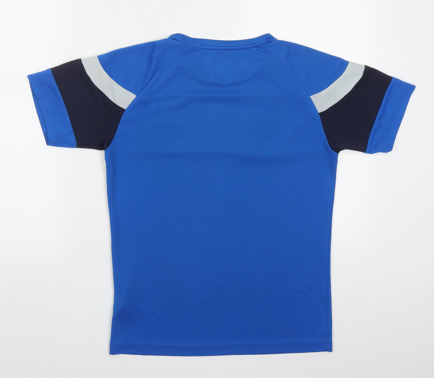 PUMA Mens Blue Colourblock Polyester  T-Shirt Size XS Crew Neck