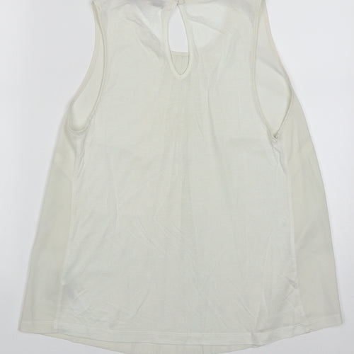 French Connection Womens White  Polyester Basic Tank Size M One Shoulder