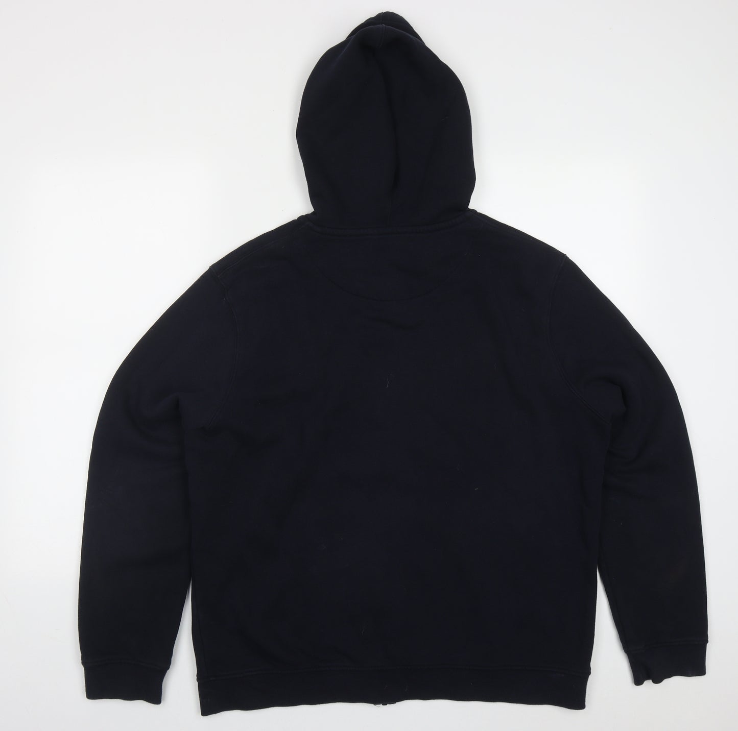 Easy Womens Blue  Cotton Full Zip Hoodie Size XL  Zip