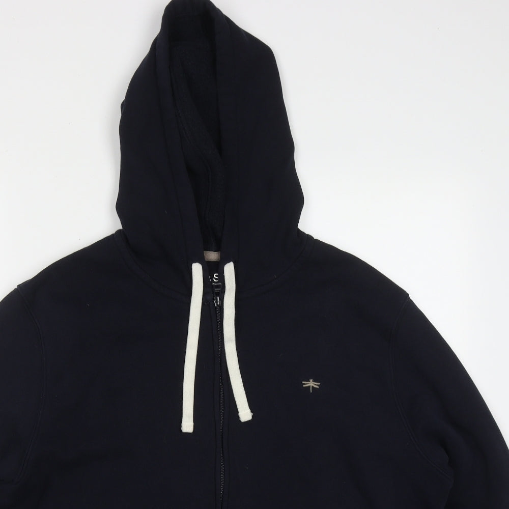 Easy Womens Blue  Cotton Full Zip Hoodie Size XL  Zip