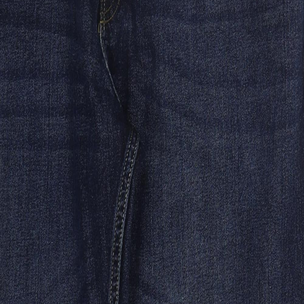 Matalan Mens Blue  Cotton Straight Jeans Size 38 L30 in Regular Button