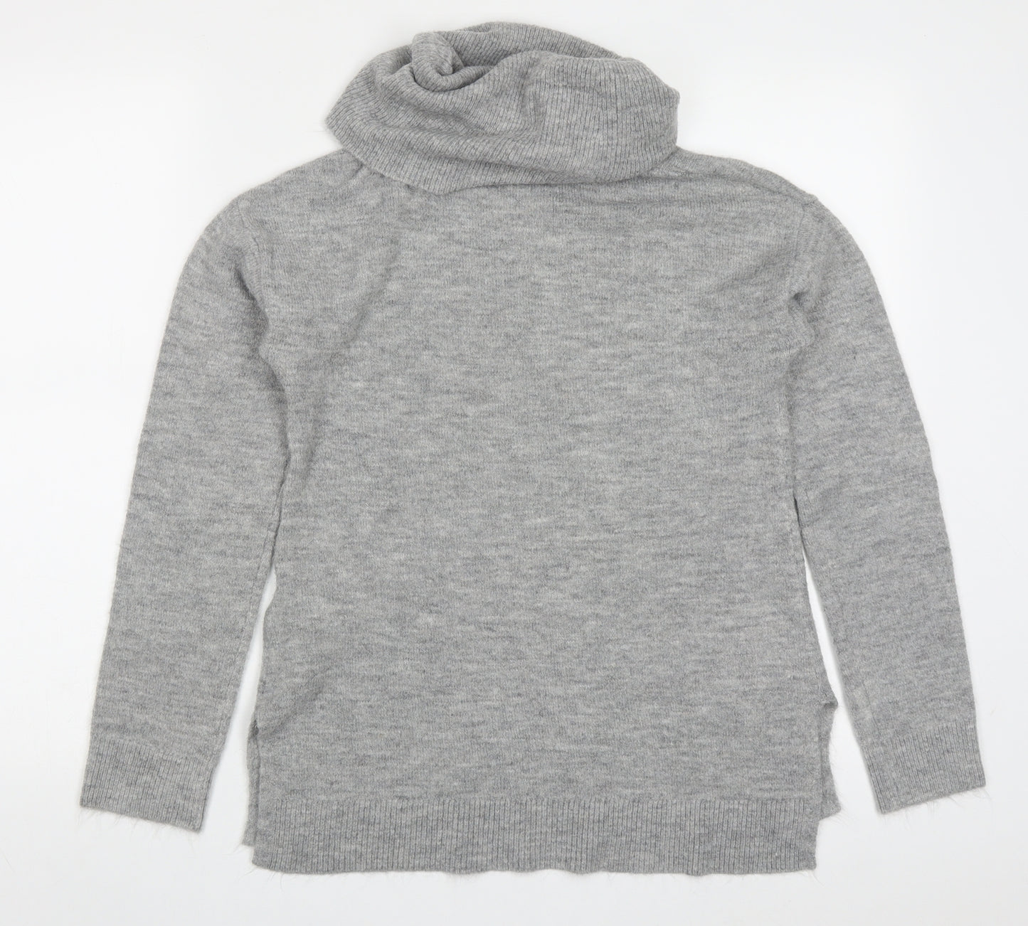 Avon Womens Grey Roll Neck  Acrylic Pullover Jumper Size 10