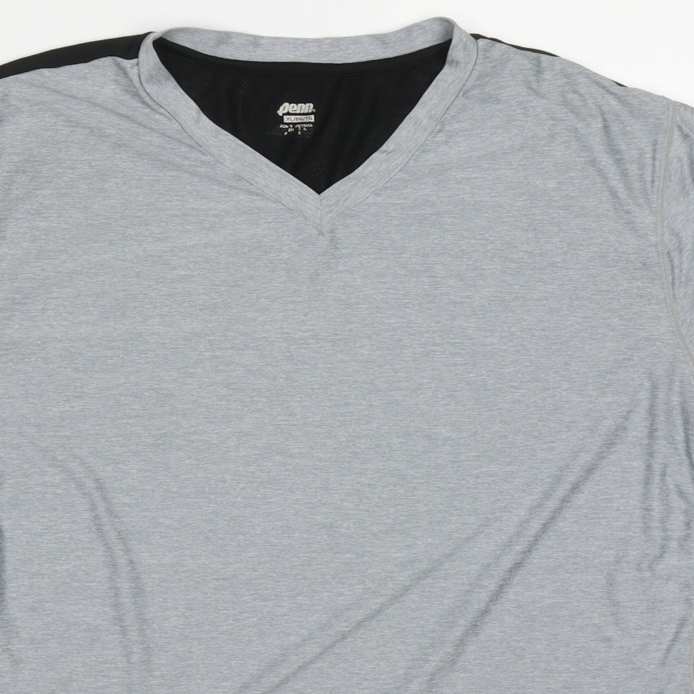 Penn Mens Grey  Polyester  T-Shirt Size XL V-Neck