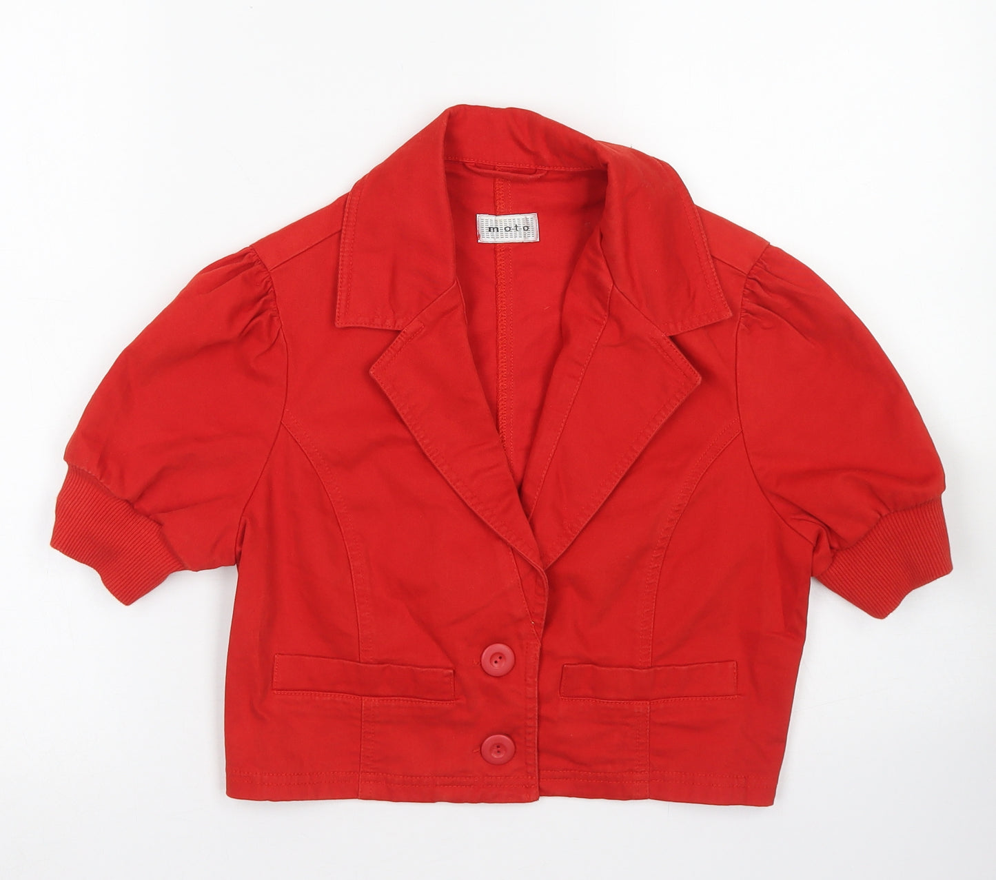 Moto Womens Red   Jacket Blazer Size 12  Button