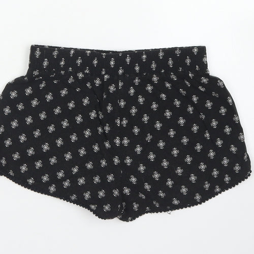 915 Generation Girls Black Paisley Cotton Mom Shorts Size 9 Years  Regular