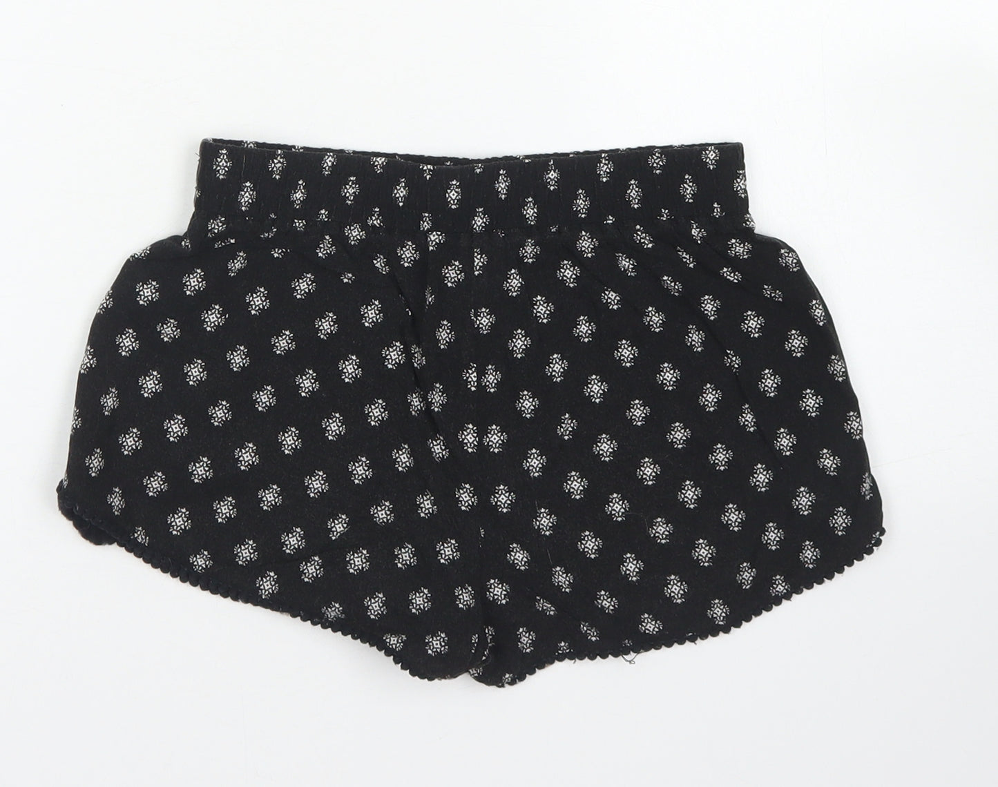 915 Generation Girls Black Paisley Cotton Mom Shorts Size 9 Years  Regular