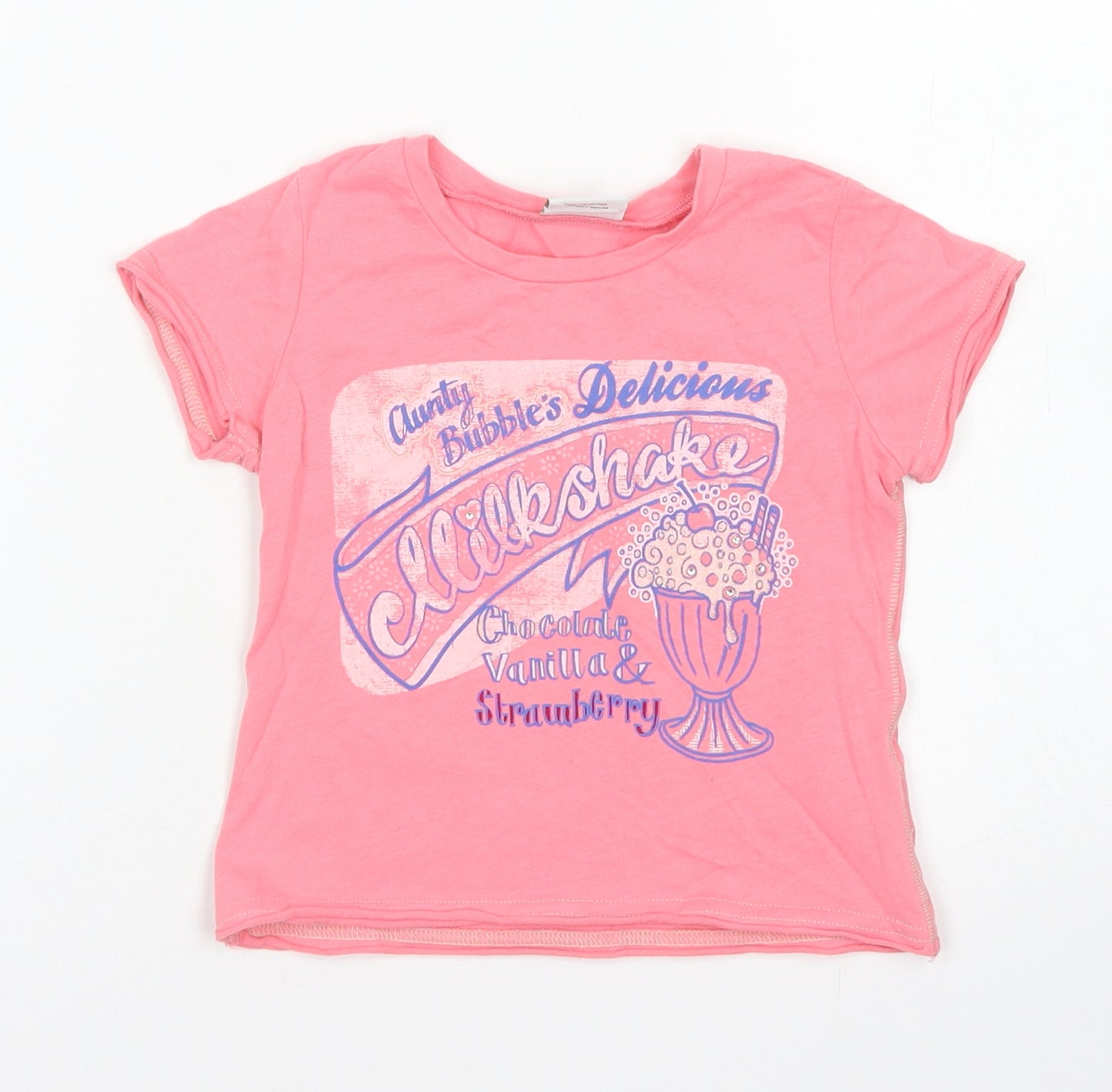 NEXT Boys Pink  Cotton Basic T-Shirt Size 12-18 Months Crew Neck