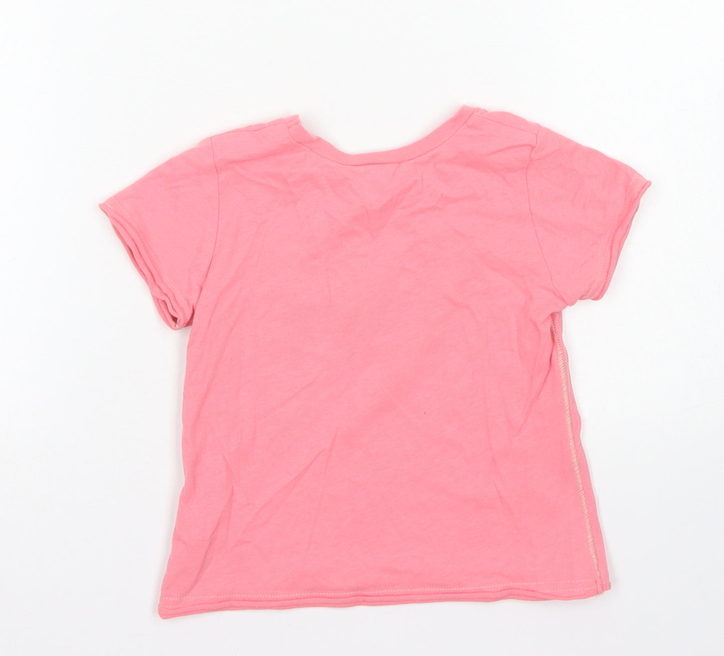 NEXT Boys Pink  Cotton Basic T-Shirt Size 12-18 Months Crew Neck