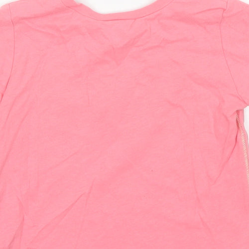 NEXT Boys Pink  Cotton Basic T-Shirt Size 12-18 Months Crew Neck