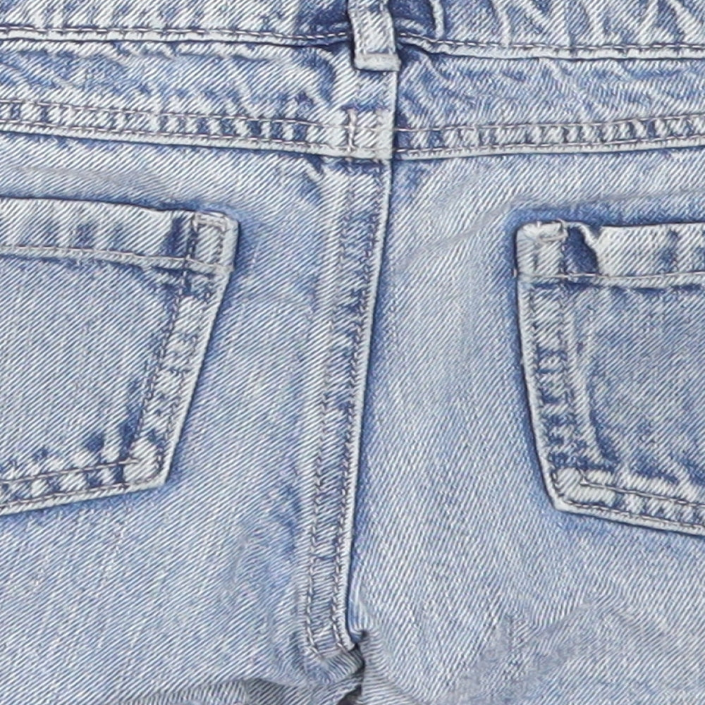 TU Girls Blue  Cotton Hot Pants Shorts Size 9 Years  Regular  - Distressed