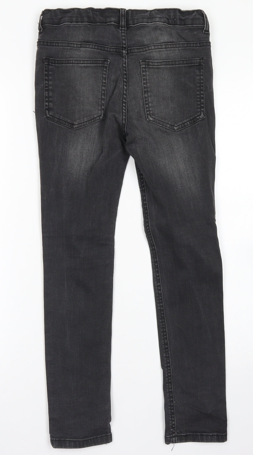 M&S Boys Black  Cotton Skinny Jeans Size 9 Years  Regular Button