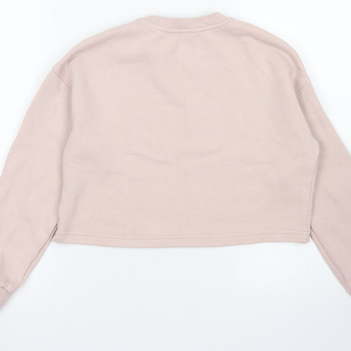 915 Generation Girls Pink  Cotton Pullover Sweatshirt Size 10-11 Years   - Cropped
