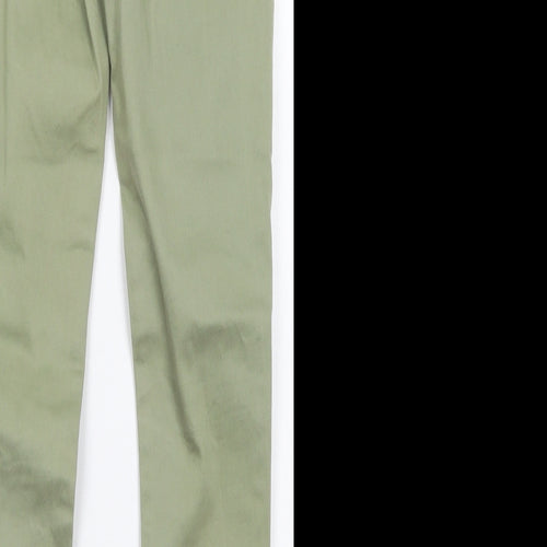 Denim Co Girls Green  Cotton Skinny Jeans Size 10-11 Years  Regular Button - distressed