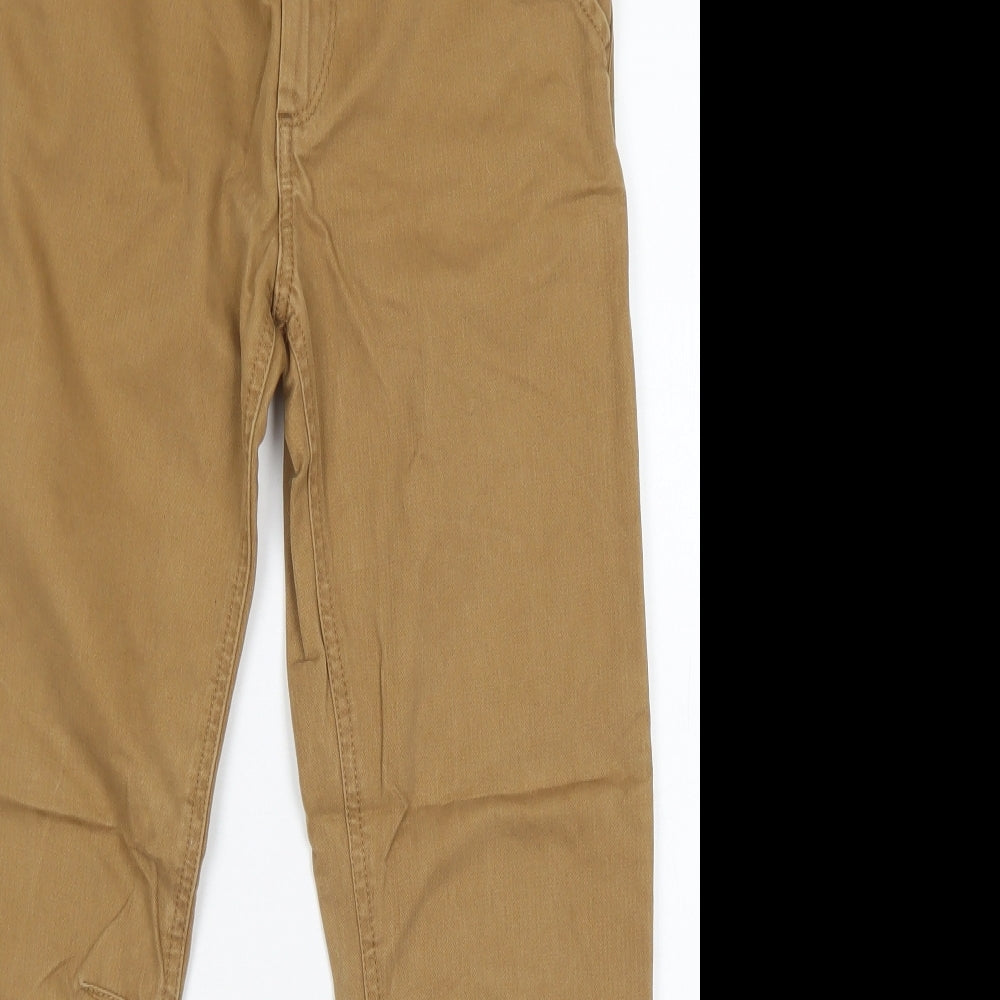 Indigo Collection Boys Brown  Cotton Chino Trousers Size 11 Years  Regular Button