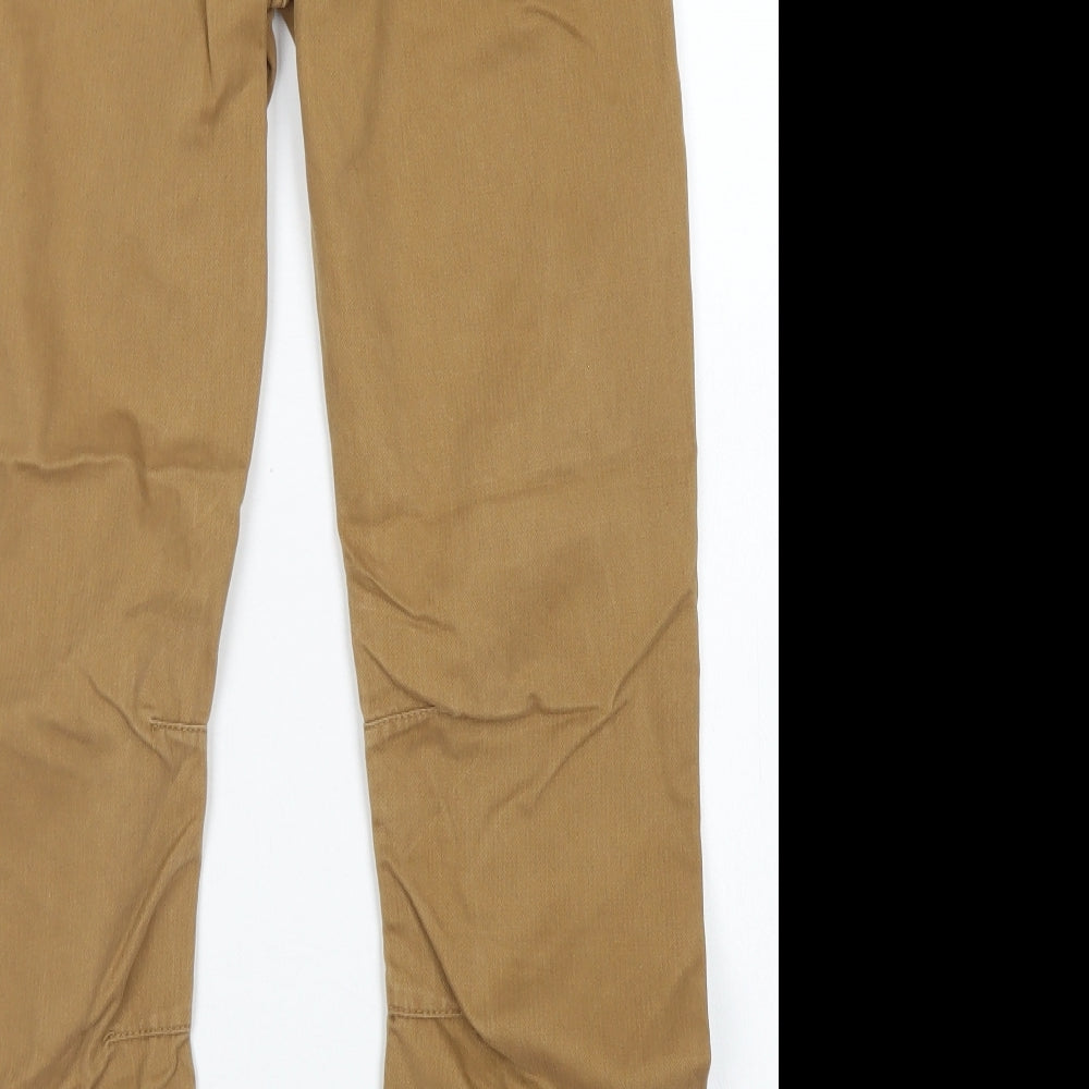 Indigo Collection Boys Brown  Cotton Chino Trousers Size 11 Years  Regular Button