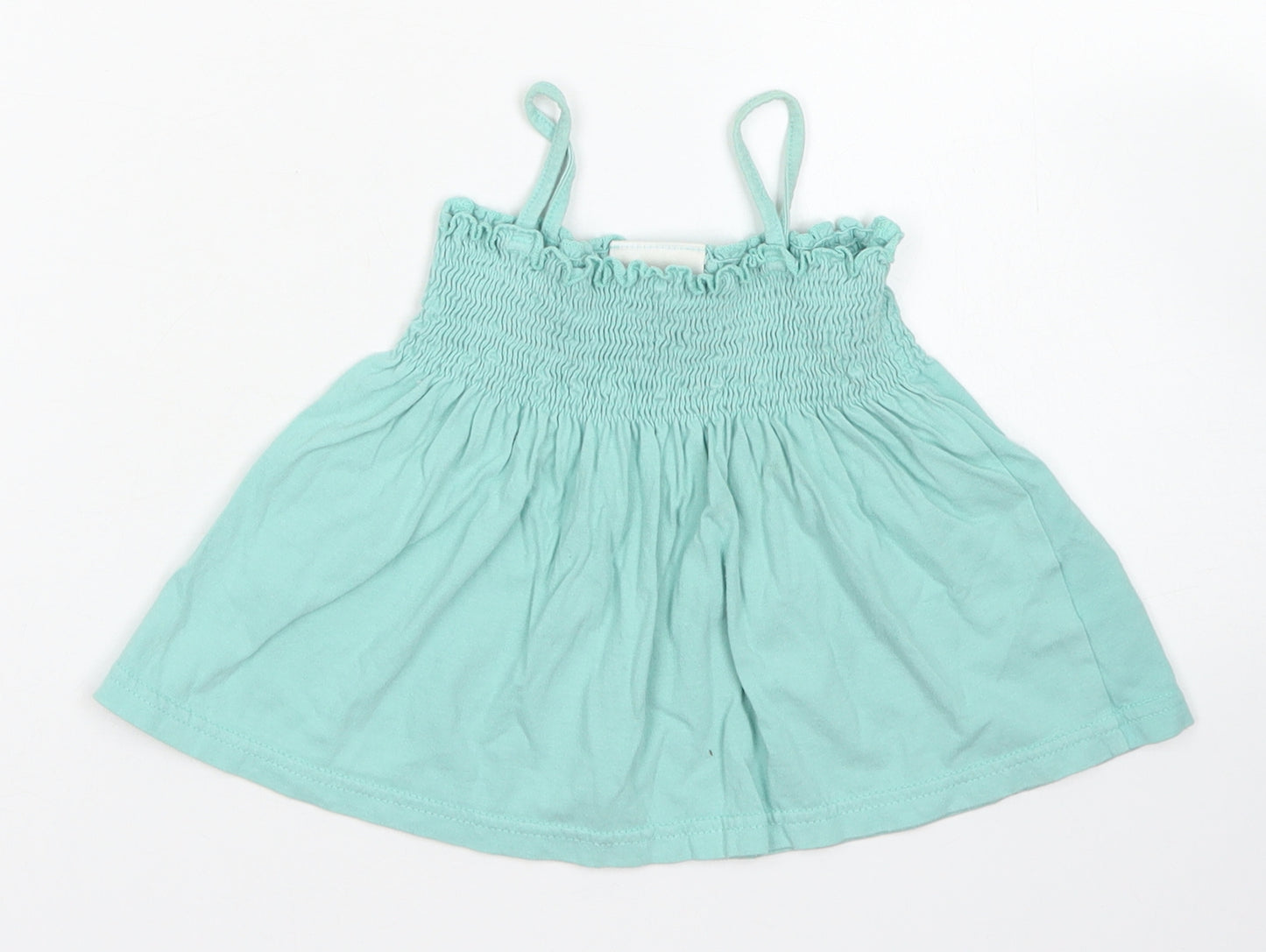 NEXT Girls Blue  Cotton Camisole Tank Size 12-18 Months Square Neck