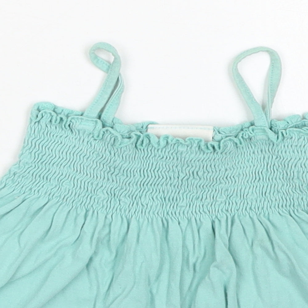 NEXT Girls Blue  Cotton Camisole Tank Size 12-18 Months Square Neck