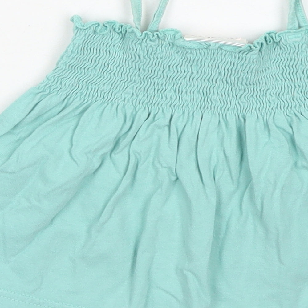 NEXT Girls Blue  Cotton Camisole Tank Size 12-18 Months Square Neck