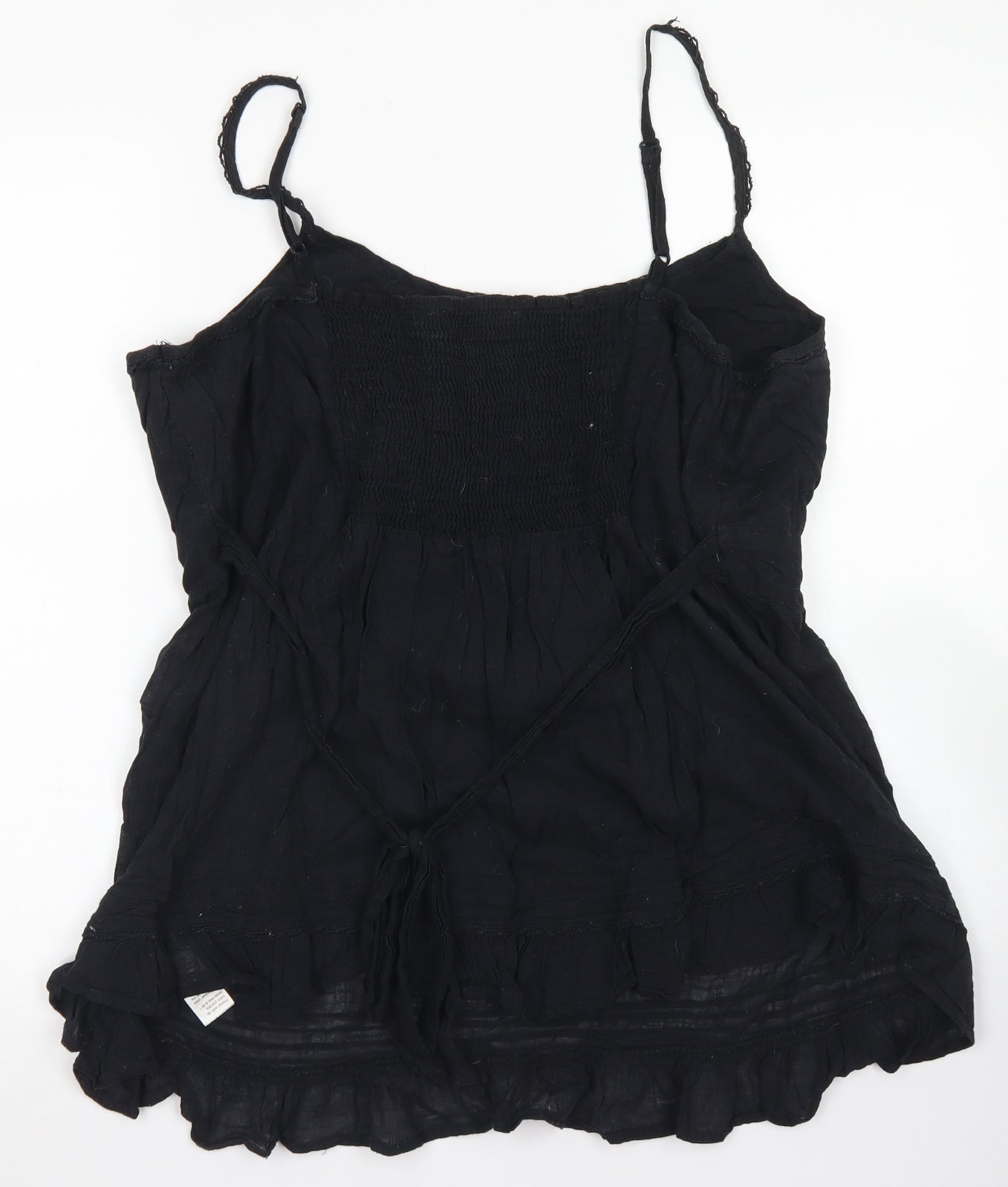 Inspire Womens Black  Cotton Camisole Blouse Size 20 Round Neck