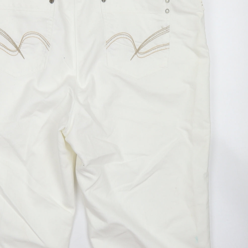 TU Womens White  Cotton Skimmer Shorts Size 18 L14 in Regular Button