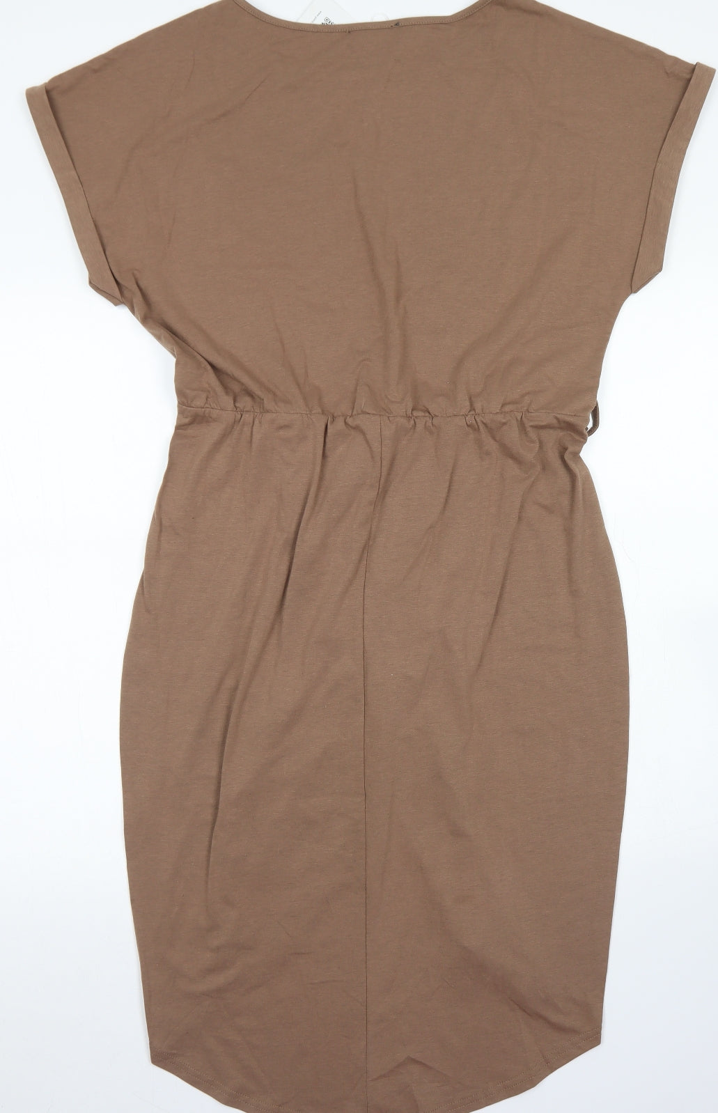 Yoins Womens Brown  Polyester Skater Dress  Size 18  Crew Neck