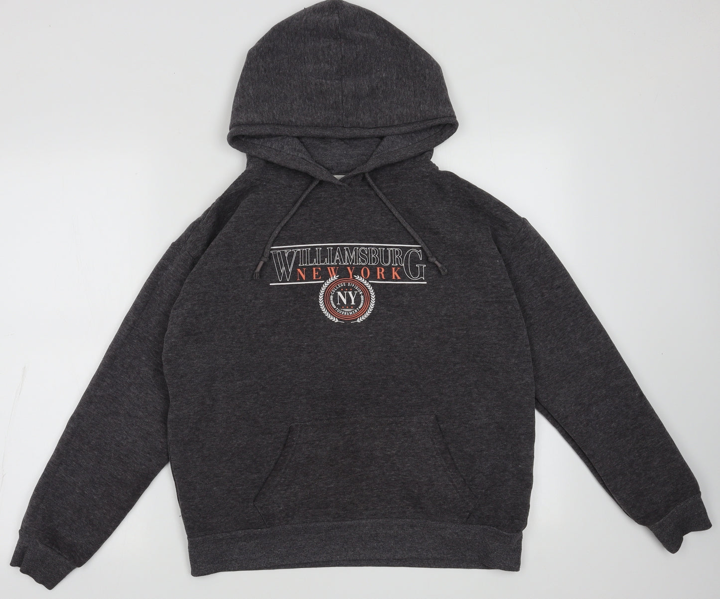 Primark Womens Grey  Cotton Pullover Hoodie Size S  Pullover - New York