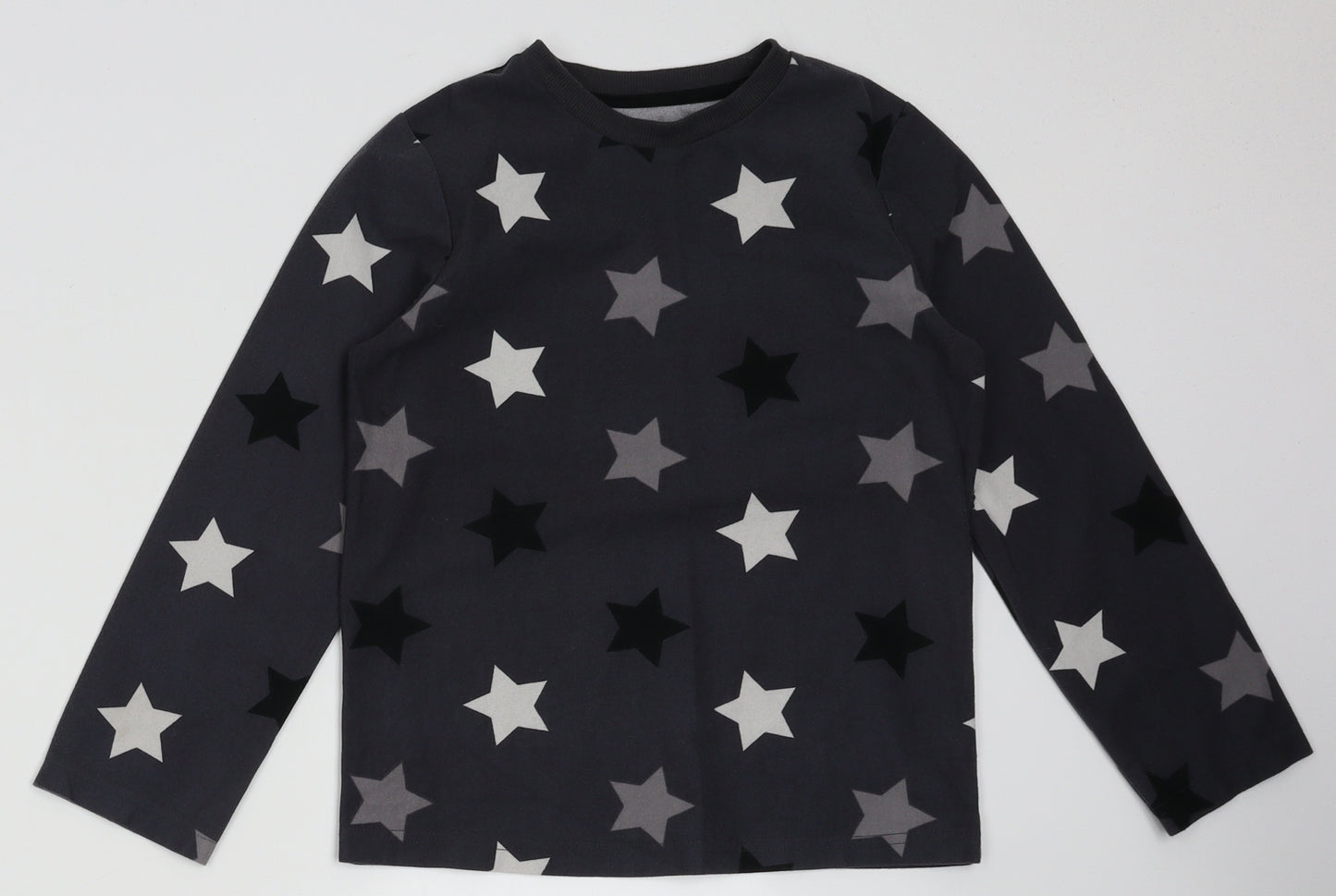 F&F Girls Grey Geometric Polyester Cami Pyjama Set Size 7-8 Years  Pullover - Star Print