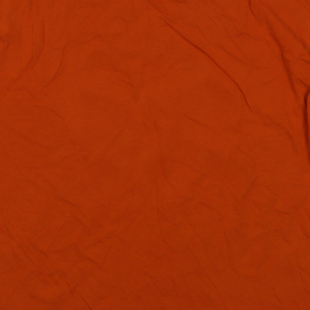 Primark Mens Orange  Cotton  T-Shirt Size XL Crew Neck  - superior clothing brand