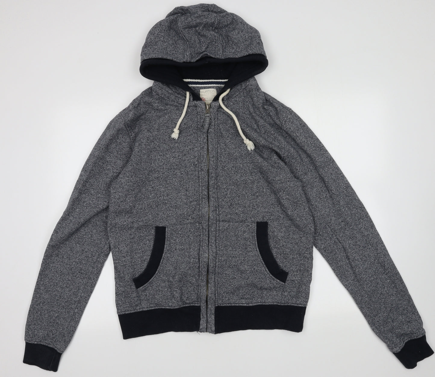 Burton Mens Blue  Cotton Full Zip Hoodie Size L