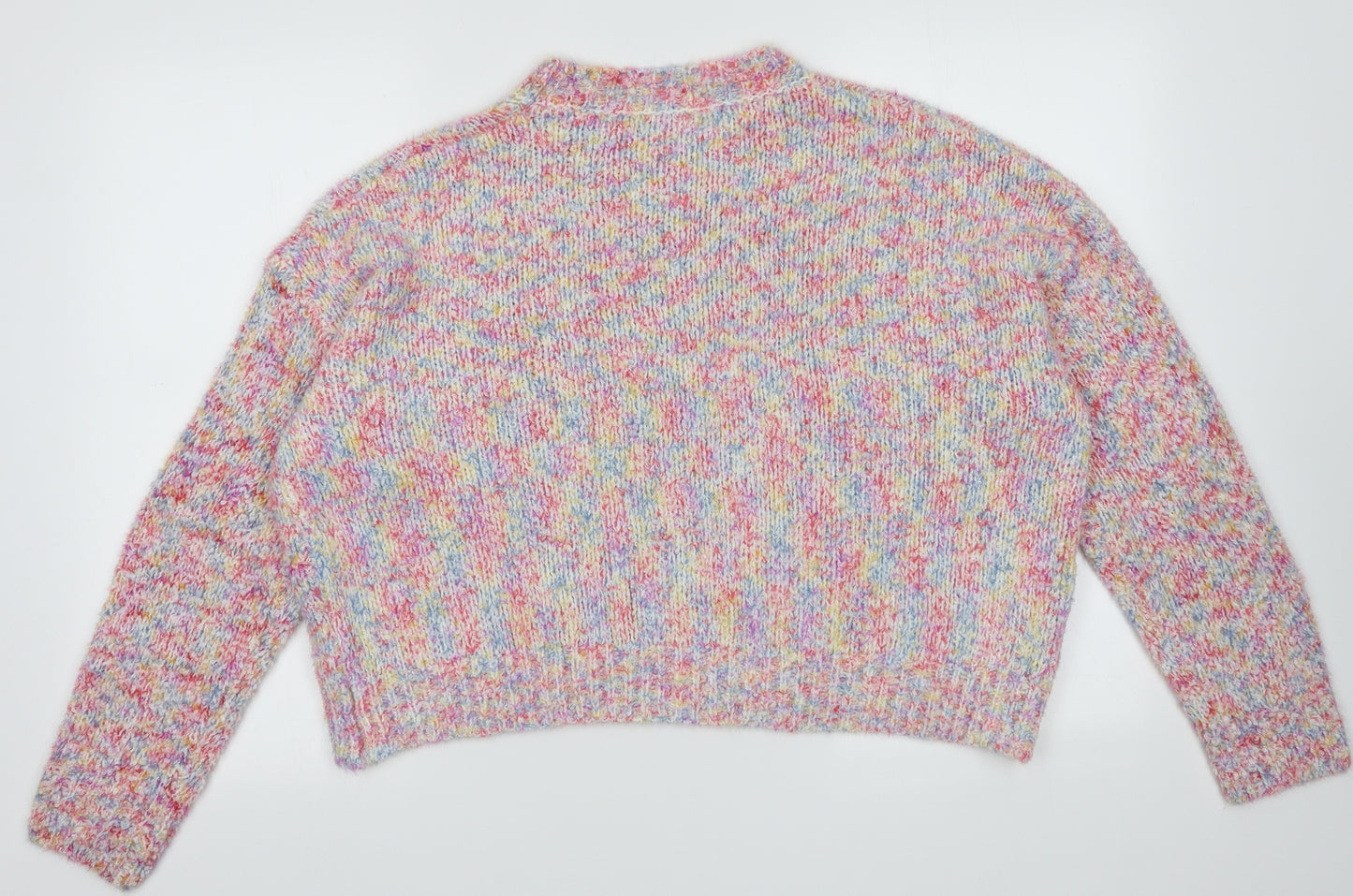 SheIn Womens Multicoloured Geometric Acrylic Pullover Sweatshirt Size M  Pullover