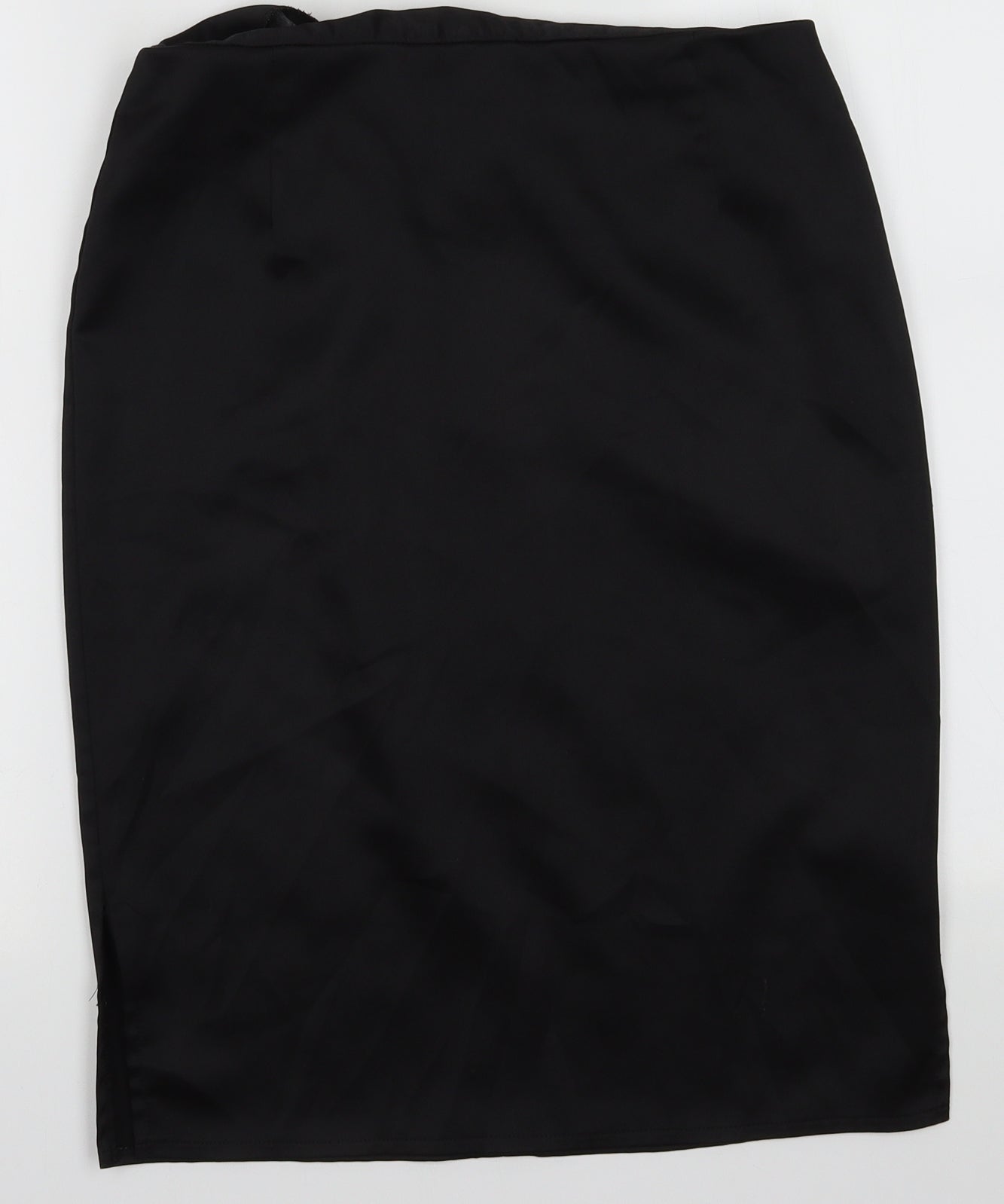 Ozone Womens Black  Polyester A-Line Skirt Size 12   Zip