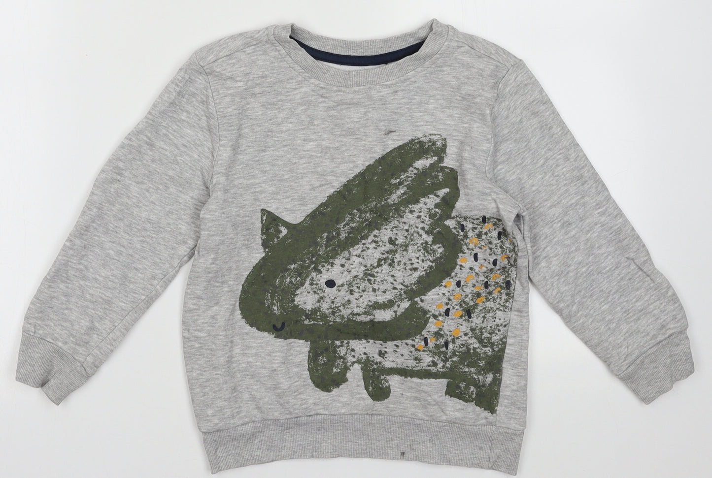 George Boys Grey  Cotton Pullover Sweatshirt Size 4-5 Years  Pullover