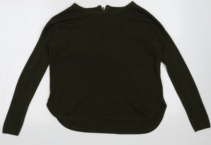New Look Womens Green  Acrylic Pullover Sweatshirt Size 12  Zip