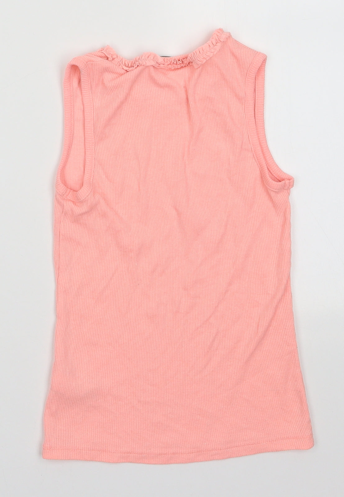 George Girls Pink  Cotton Basic Tank Size 8-9 Years Crew Neck Pullover
