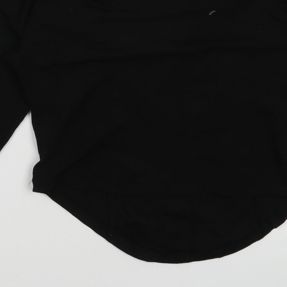 New Look Womens Black  Cotton Camisole Blouse Size 10 Square Neck