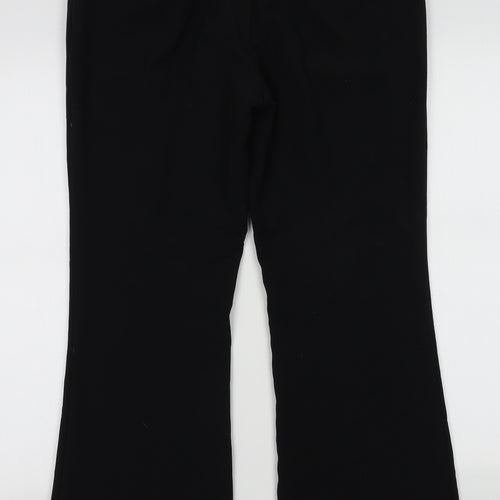 NEXT Womens Black  Polyester Trousers  Size 12 L30 in Regular Button