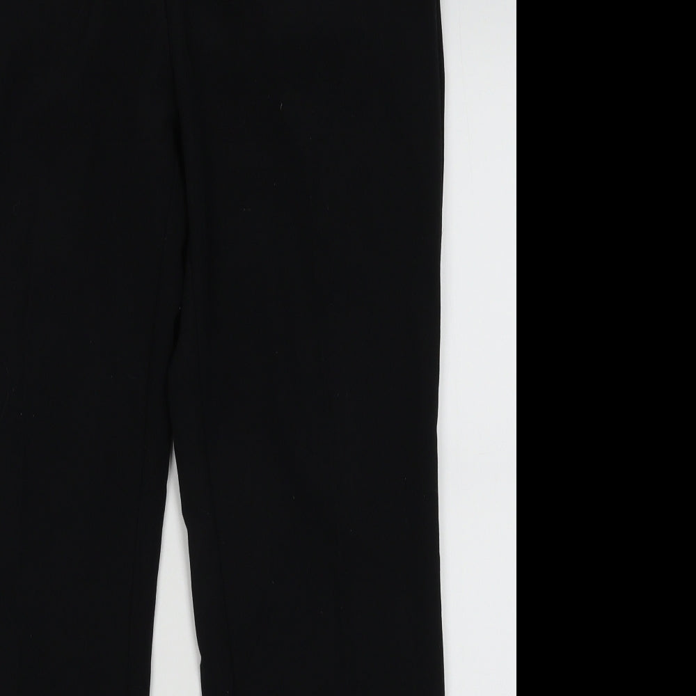 NEXT Womens Black  Polyester Trousers  Size 12 L30 in Regular Button