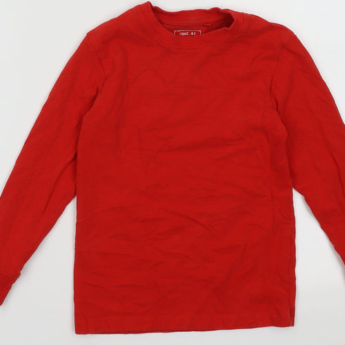 NEXT Boys Red  Cotton Pullover Sweatshirt Size 6 Years  Pullover
